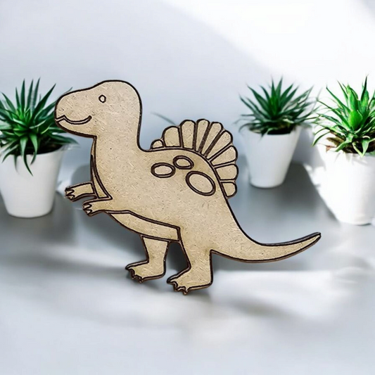 3mm Premium Laser-Cut MDF Spinosaurus Dinosaur Shape for Crafts & DIY Projects – Unpainted & Ready for Customization