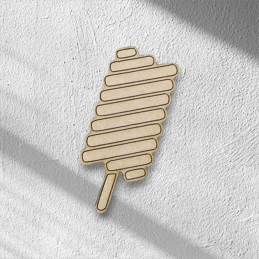 3mm Premium Laser-Cut MDF Ice Lolly for Crafts & DIY Projects – Unpainted & Ready for Customization