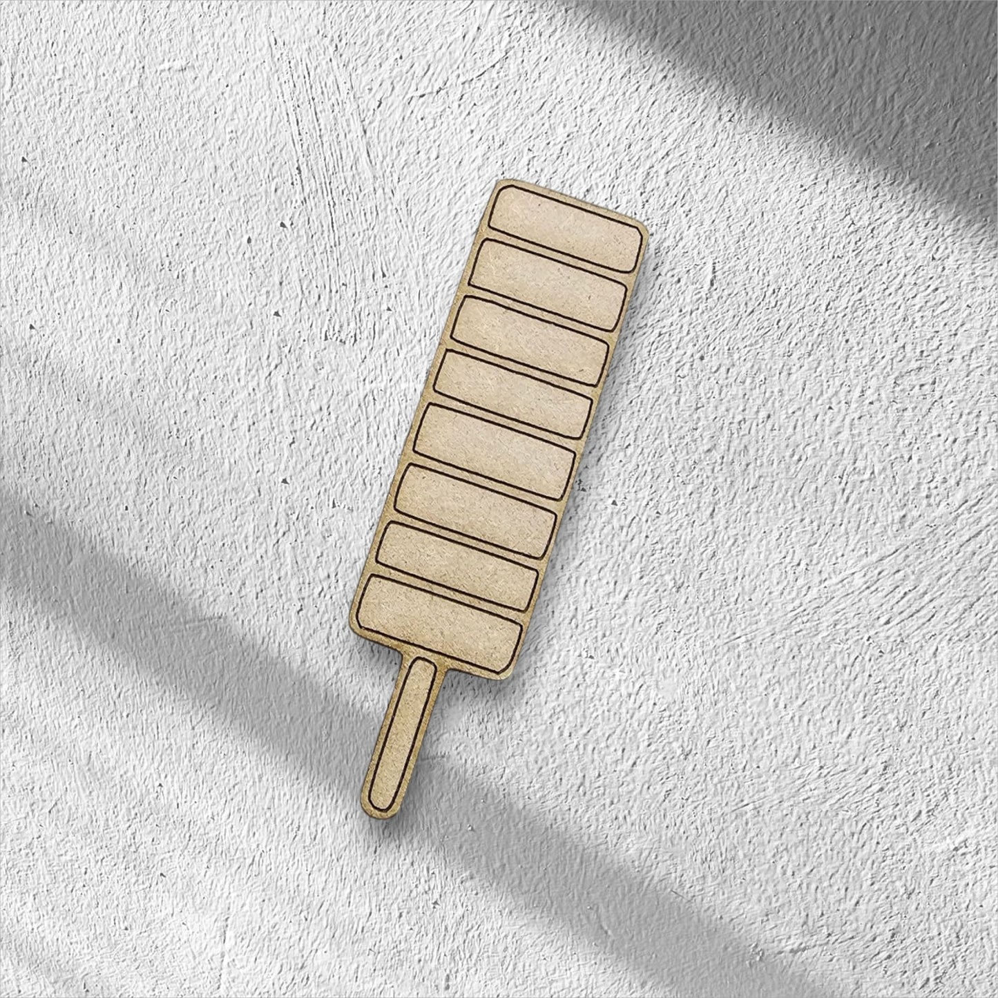 3mm Premium Laser-Cut MDF Ice Lolly for Crafts & DIY Projects – Unpainted & Ready for Customization