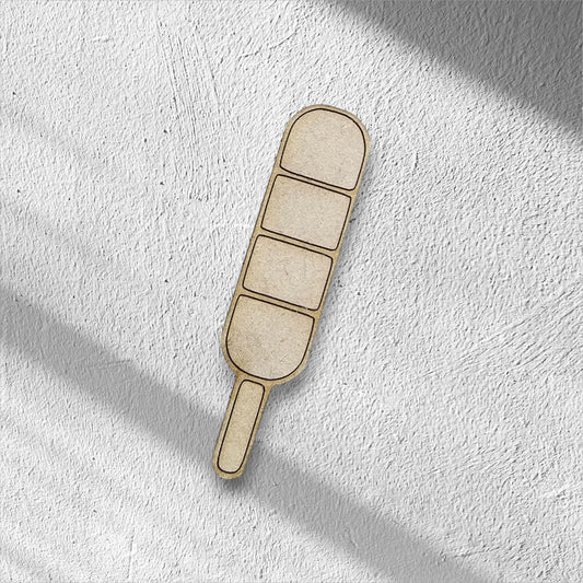 3mm Premium Laser-Cut MDF Ice Lolly for Crafts & DIY Projects – Unpainted & Ready for Customization