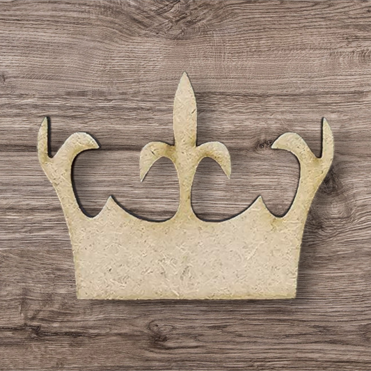 3mm Premium Laser-Cut MDF Earl Crown Shape for Crafts & DIY Projects – Unpainted & Ready for Customization