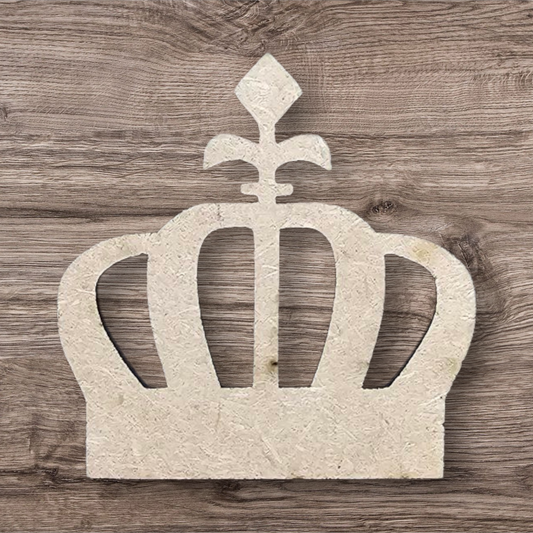 3mm Premium Laser-Cut MDF King Crown Shape for Crafts & DIY Projects – Unpainted & Ready for Customization