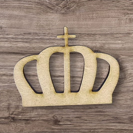 3mm Premium Laser-Cut MDF Queen Crown Shape for Crafts & DIY Projects – Unpainted & Ready for Customization