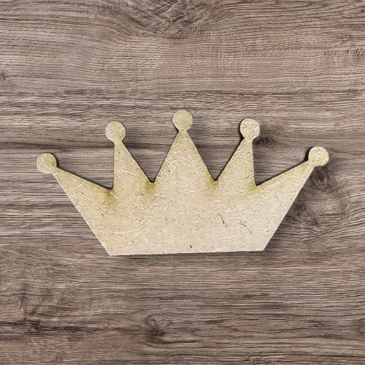 3mm Premium Laser-Cut MDF Crown Shape for Crafts & DIY Projects – Unpainted & Ready for Customization