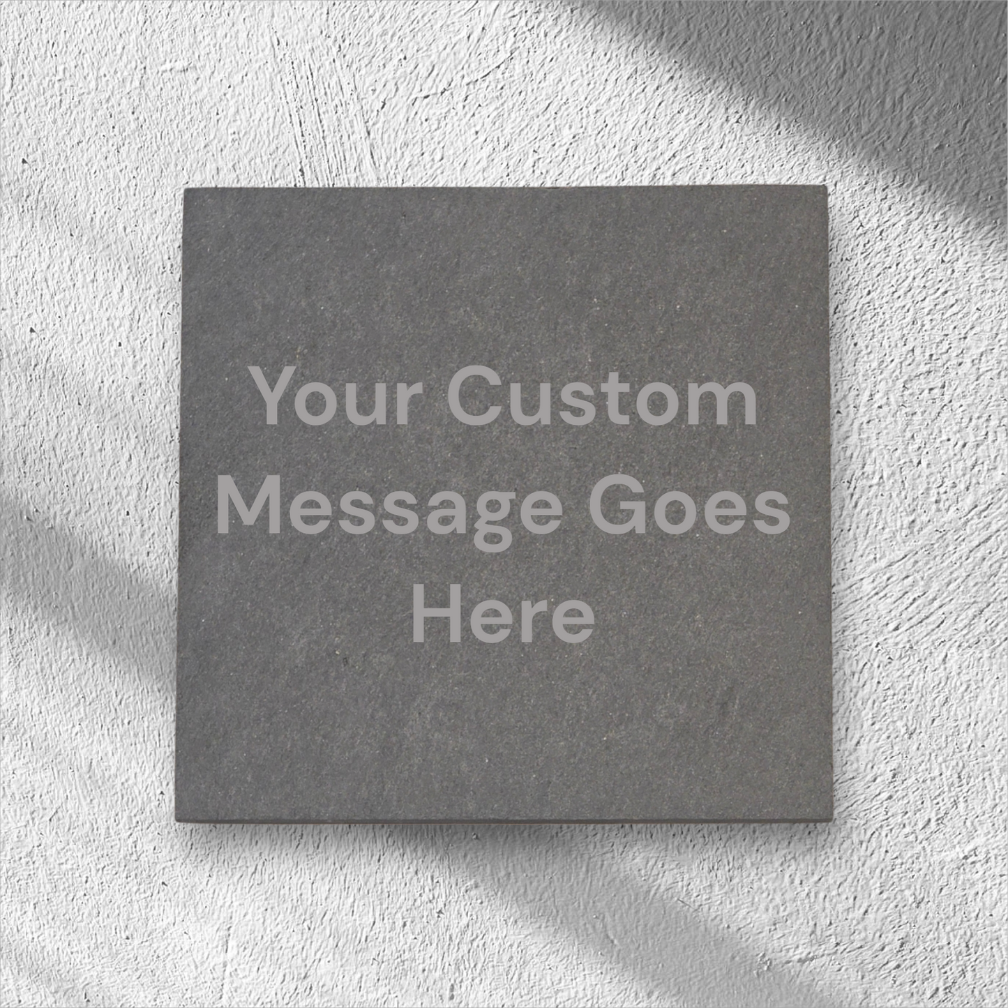 Engraved Square Slate Coaster – 10cm x 10cm – Customizable with Personalization