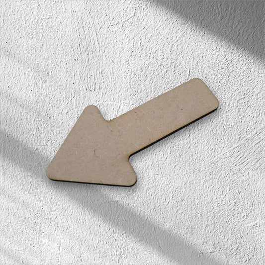 3mm Premium Laser-Cut MDF Arrow Shape for Crafts & DIY Projects – Unpainted & Ready for Customization