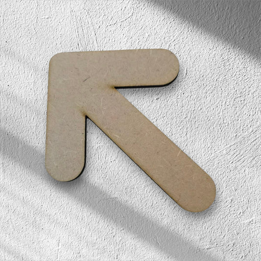 3mm Premium Laser-Cut MDF Simple Arrow Shape for Crafts & DIY Projects – Unpainted & Ready for Customization