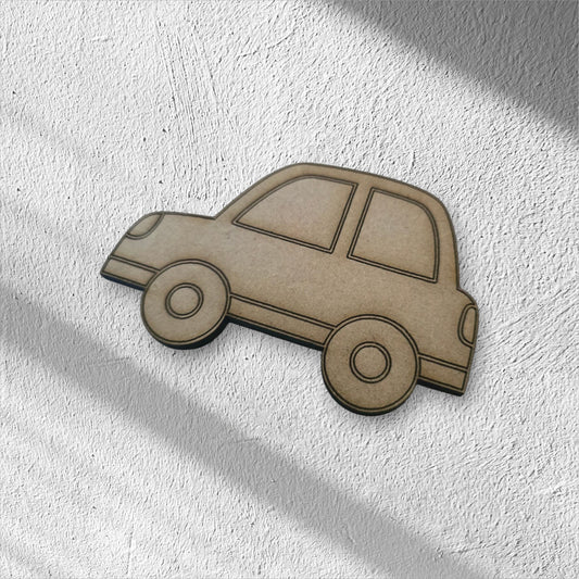 3mm Premium Laser-Cut MDF Car Shape for Crafts & DIY Projects – Unpainted & Ready for Customization
