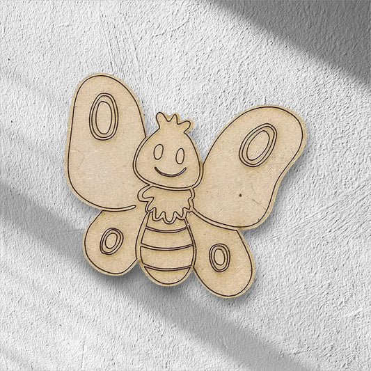 3mm Premium Laser-Cut MDF Butterfly Shape for Crafts & DIY Projects – Unpainted & Ready for Customization