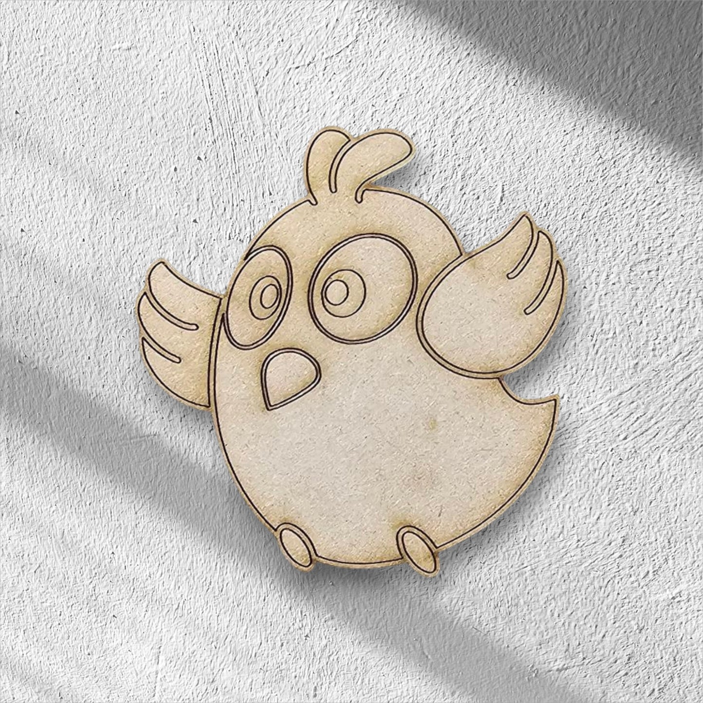 3mm Premium Laser-Cut MDF Chick Shape for Crafts & DIY Projects – Unpainted & Ready for Customization