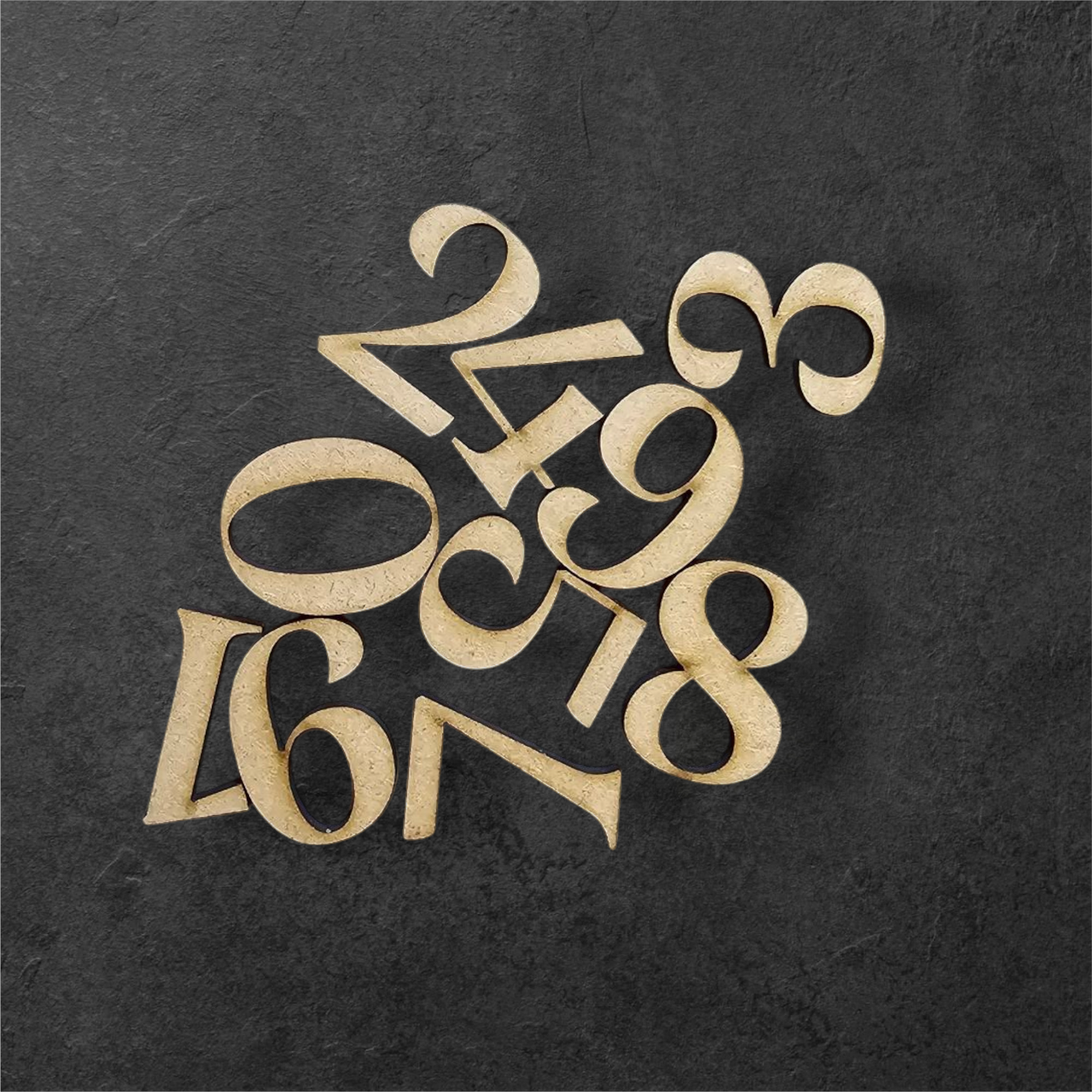 3mm Premium Laser-Cut MDF Katibeh Font Numbers for Crafts & DIY Projects – Unpainted & Ready for Customization