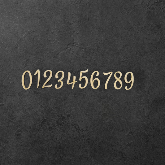 3mm Premium Laser-Cut MDF courgette Font Numbers for Crafts & DIY Projects – Unpainted & Ready for Customization